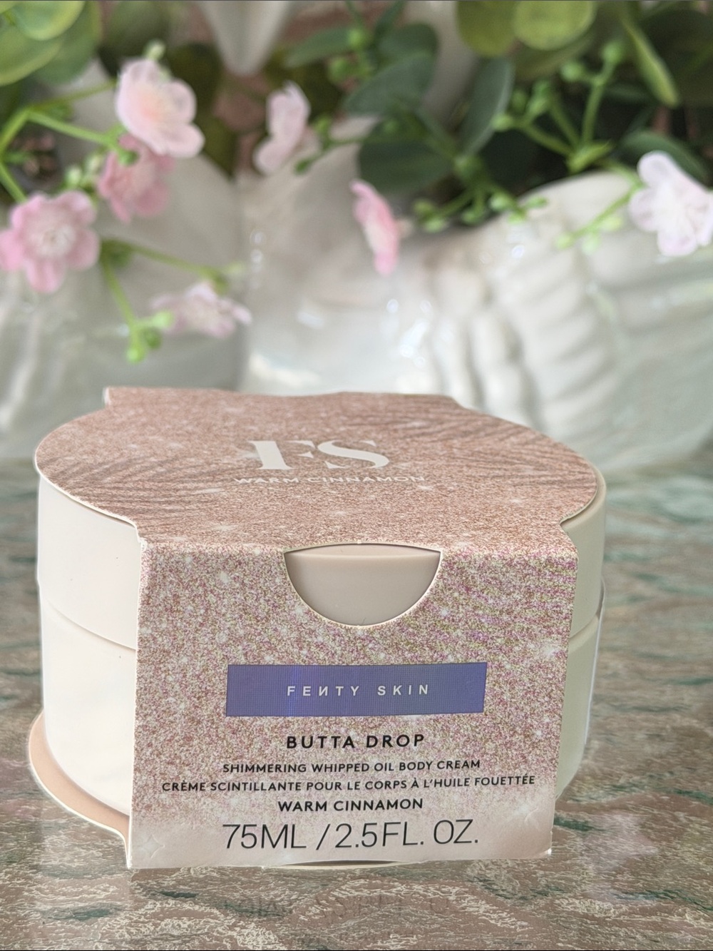 Fenty Mini Butta Drop Shimmering Whipped Body Cream — Warm Cinnamon (75ml)